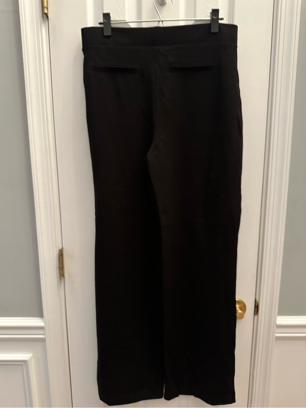 Quince Ultra-Stretch Ponte Wide Leg Pants Black Size Large New With Tags